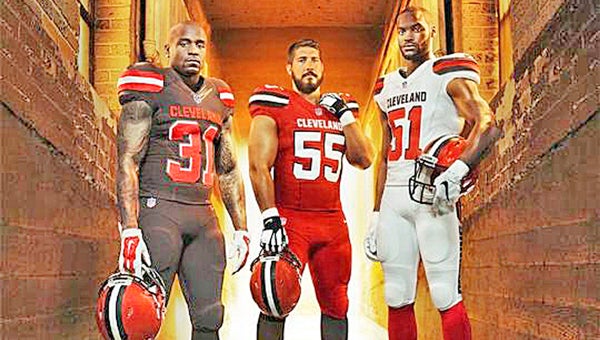 The Cleveland Browns unveil their new uniforms