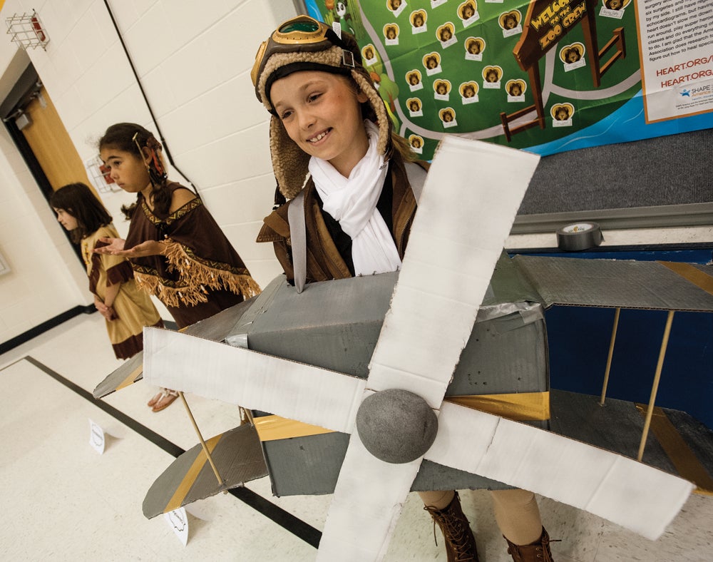 Burlington school's wax museum brings heroes to life