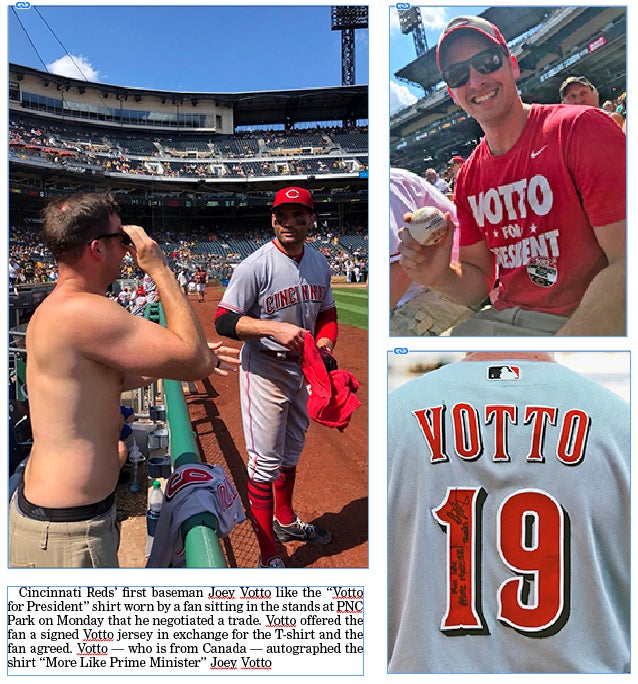 Votto gets fan's shirt, vote; Reds get 5-1 loss vs Pirates - The Tribune