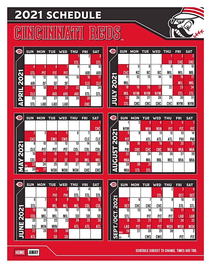 2021 Cincinnati Reds' Baseball Schedule The Tribune The Tribune