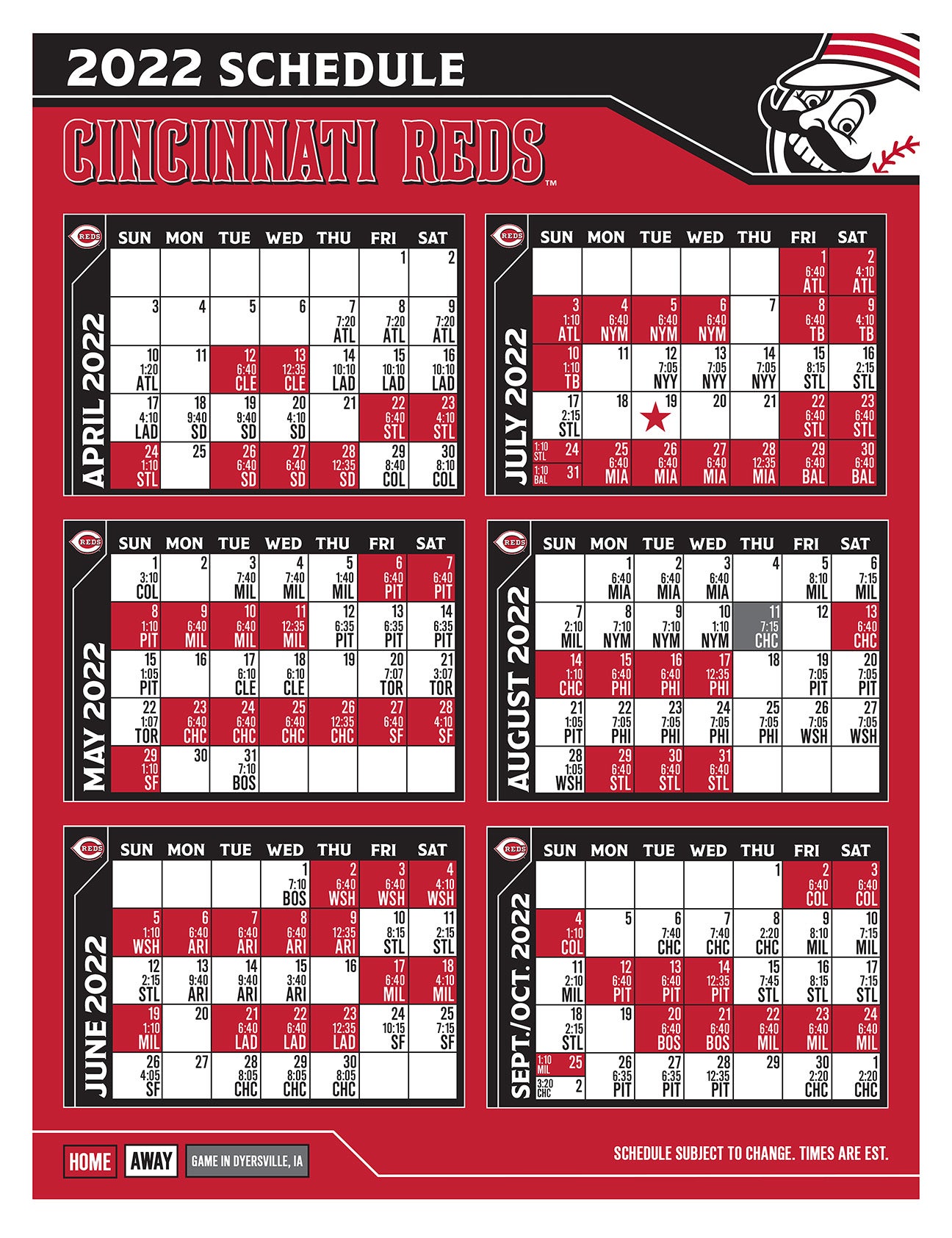 Reds 2022 Schedule Printable Printable Word Searches