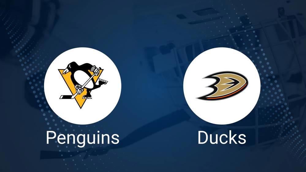 Where to Watch Pittsburgh Penguins vs. Anaheim Ducks on TV or Streaming Live - October 31