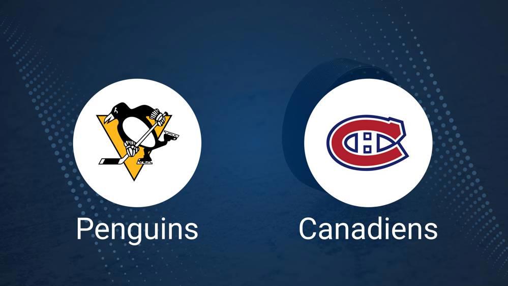 Where to Watch Pittsburgh Penguins vs. Montreal Canadiens on TV or Streaming Live - December 12